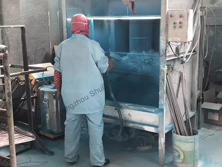 powder spraying and collecting machine