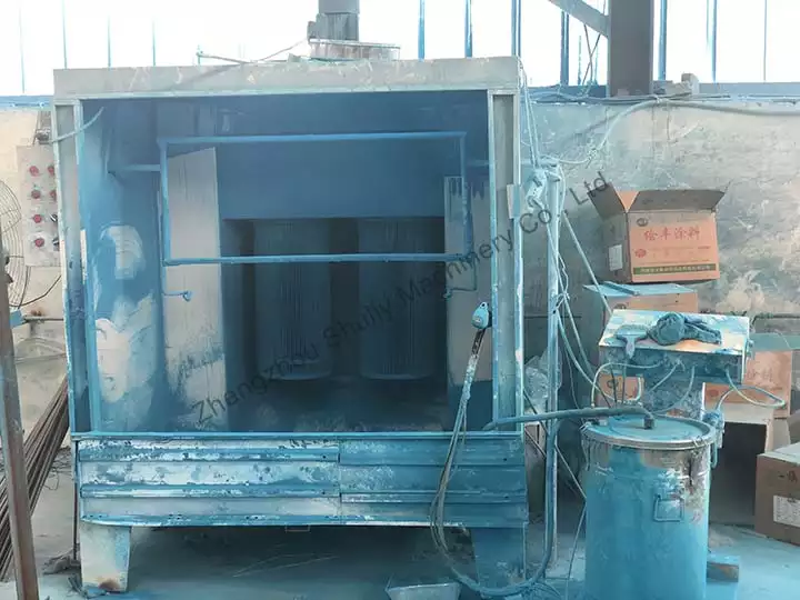 powder spraying and collection machine