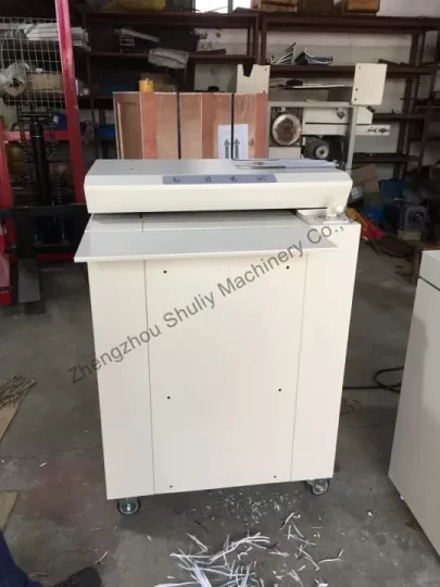 cardboard shredder in the factory