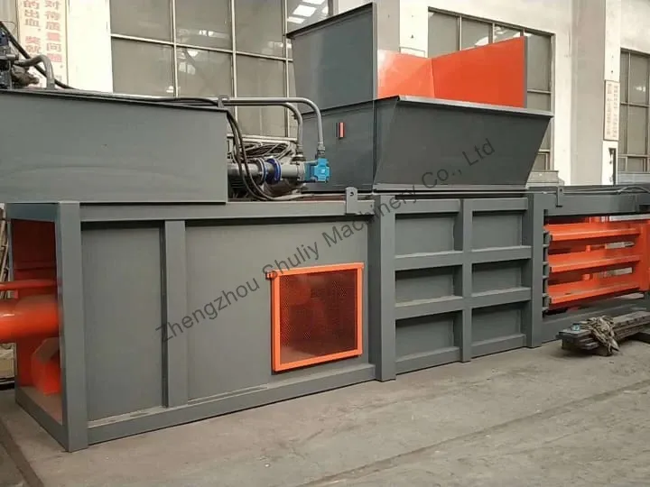 horizontal cardboard baler machine