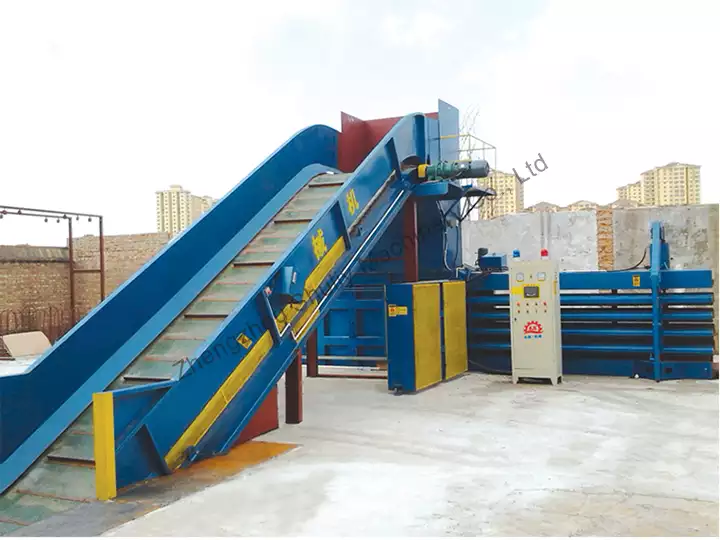 horizontal plastic bottle baler machine