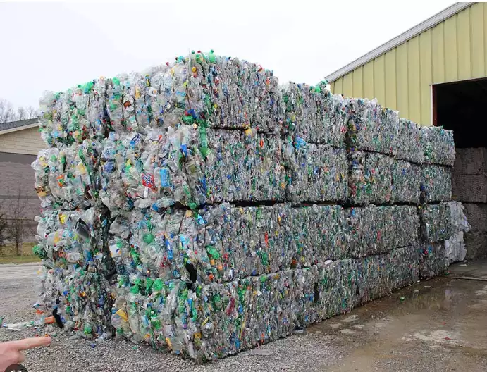 plastic bottle bales