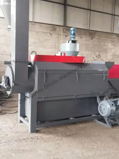 plastic dewatering machine in working scene