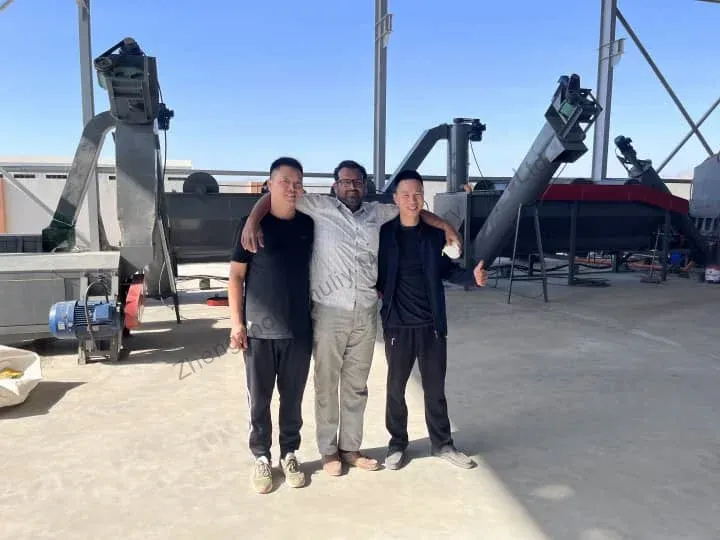 successfully install plastic recycling machine line