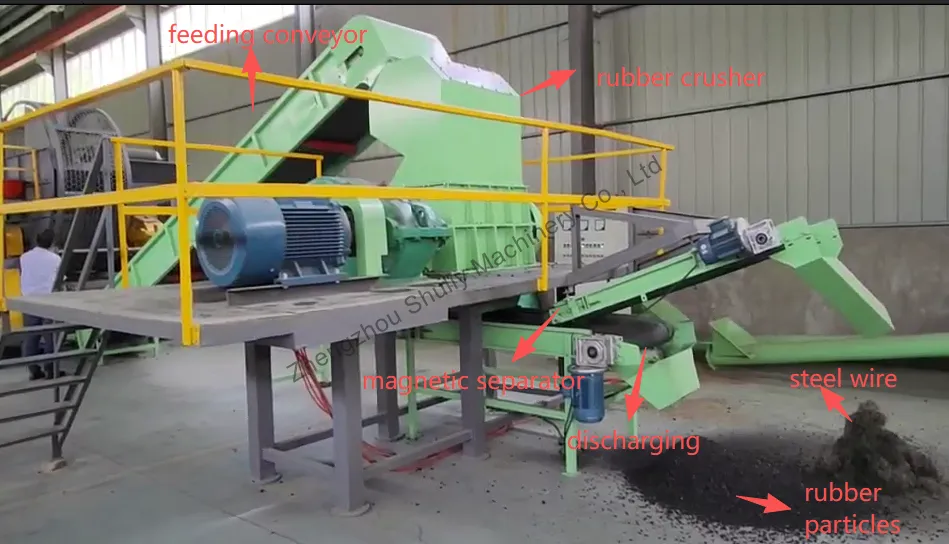 components of rubber steel wire separation machine