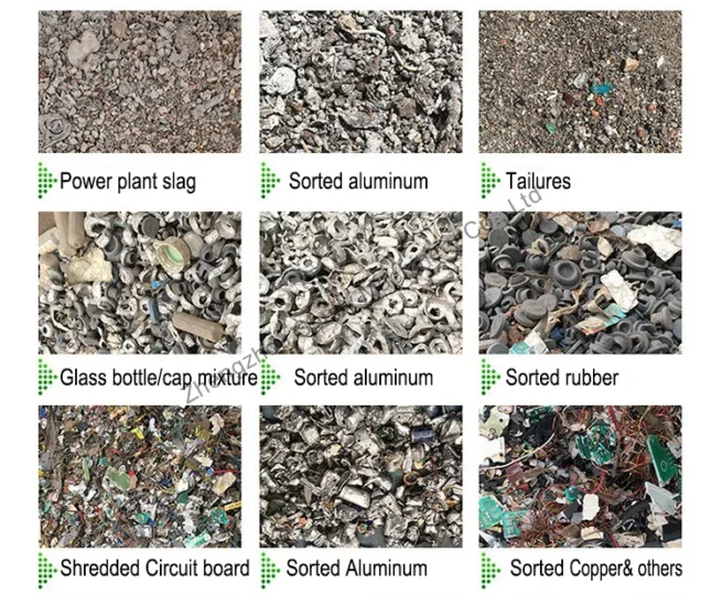 applicable materials of iron-aluminum sorting machine