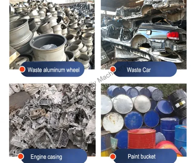 materials to be shredded by shuliy scrap iron crusher