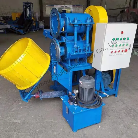 automatic waste tyre block cutter