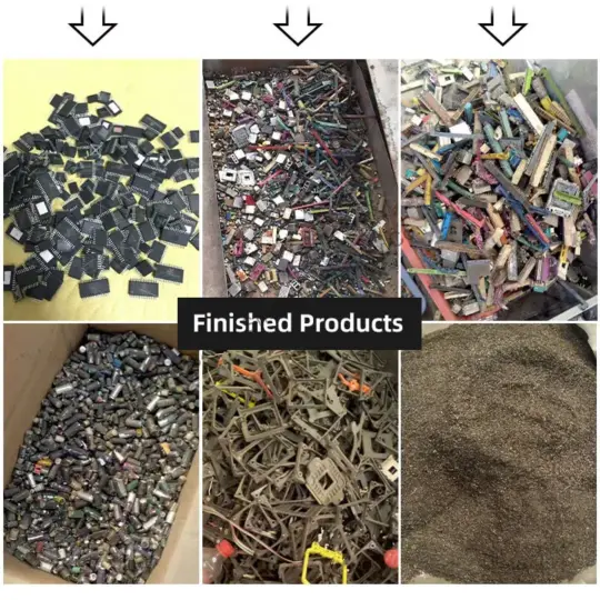 final products of circuit board recycling machine