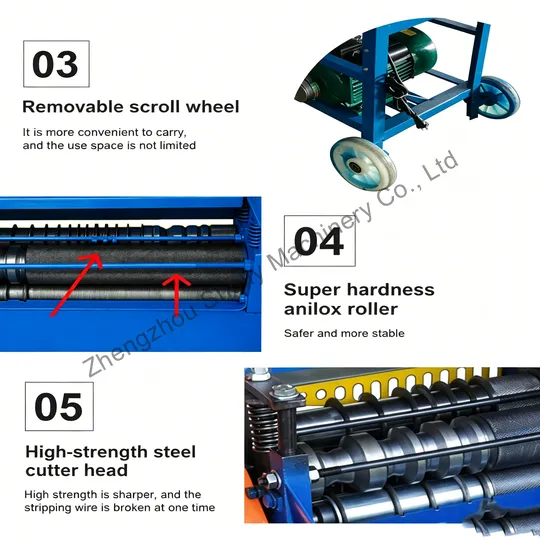 scrap copper wire cable stripping machine details