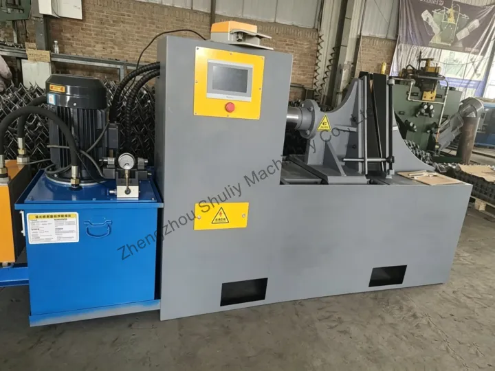 auger screw flight forming machine