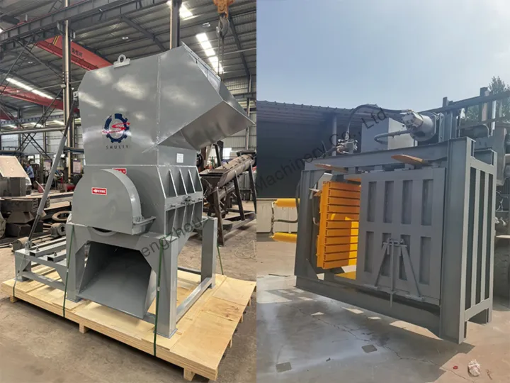 plastic crusher and vertical baler