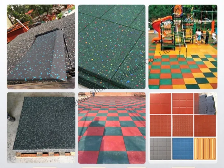 different rubber tiles
