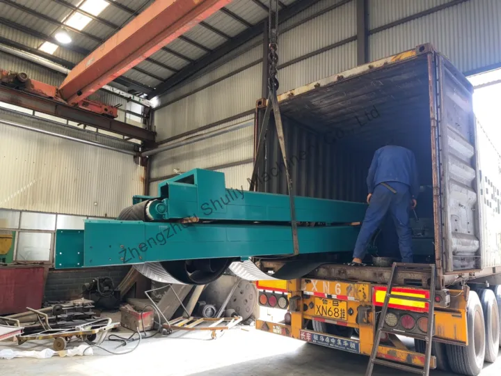 load rubber tire grinding mill in the container