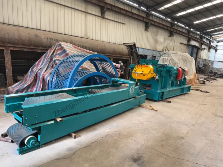 rubber grinder machine, screen and conveyor